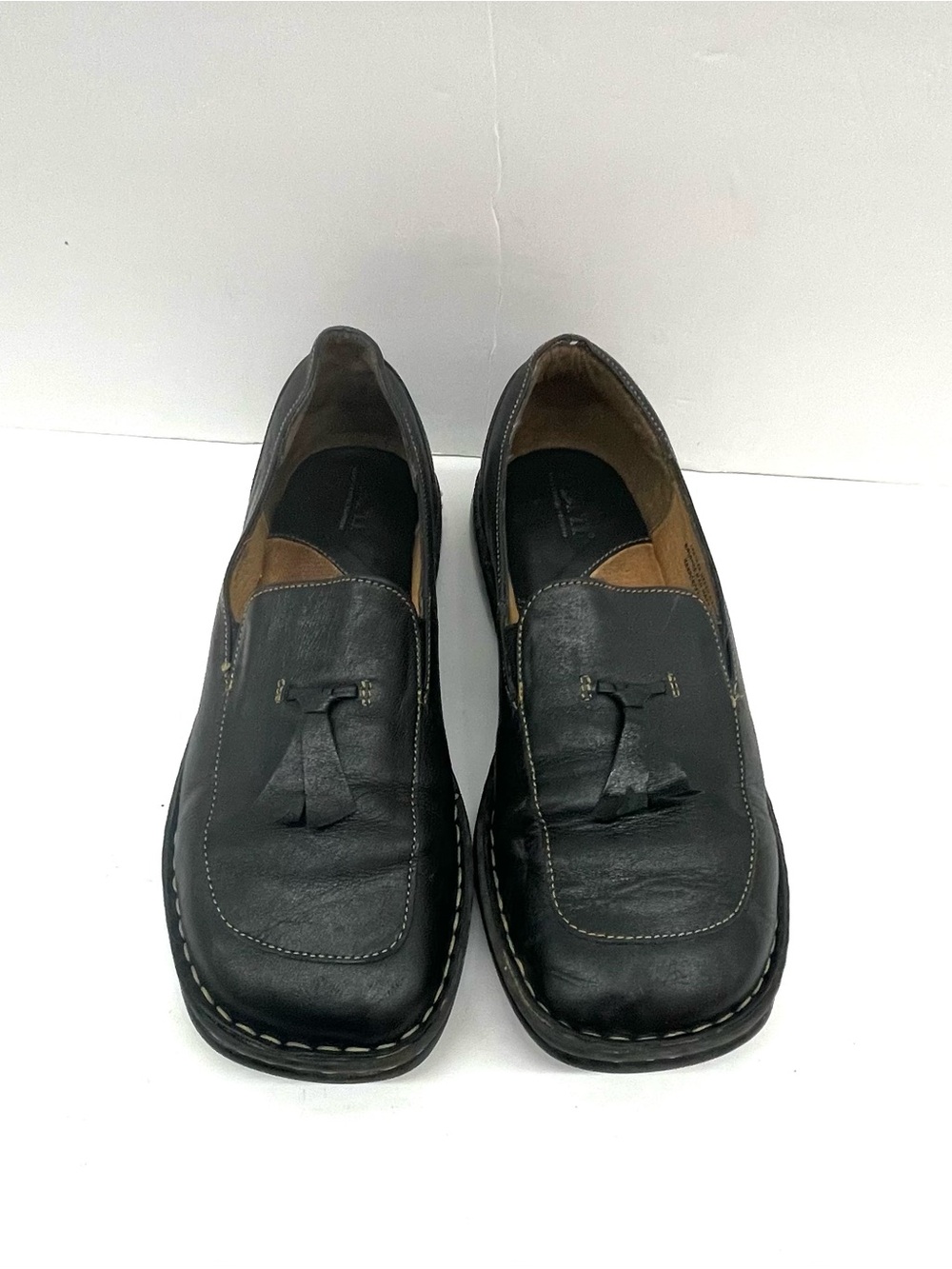 Born Black Leather Women’s Tassel Loafers